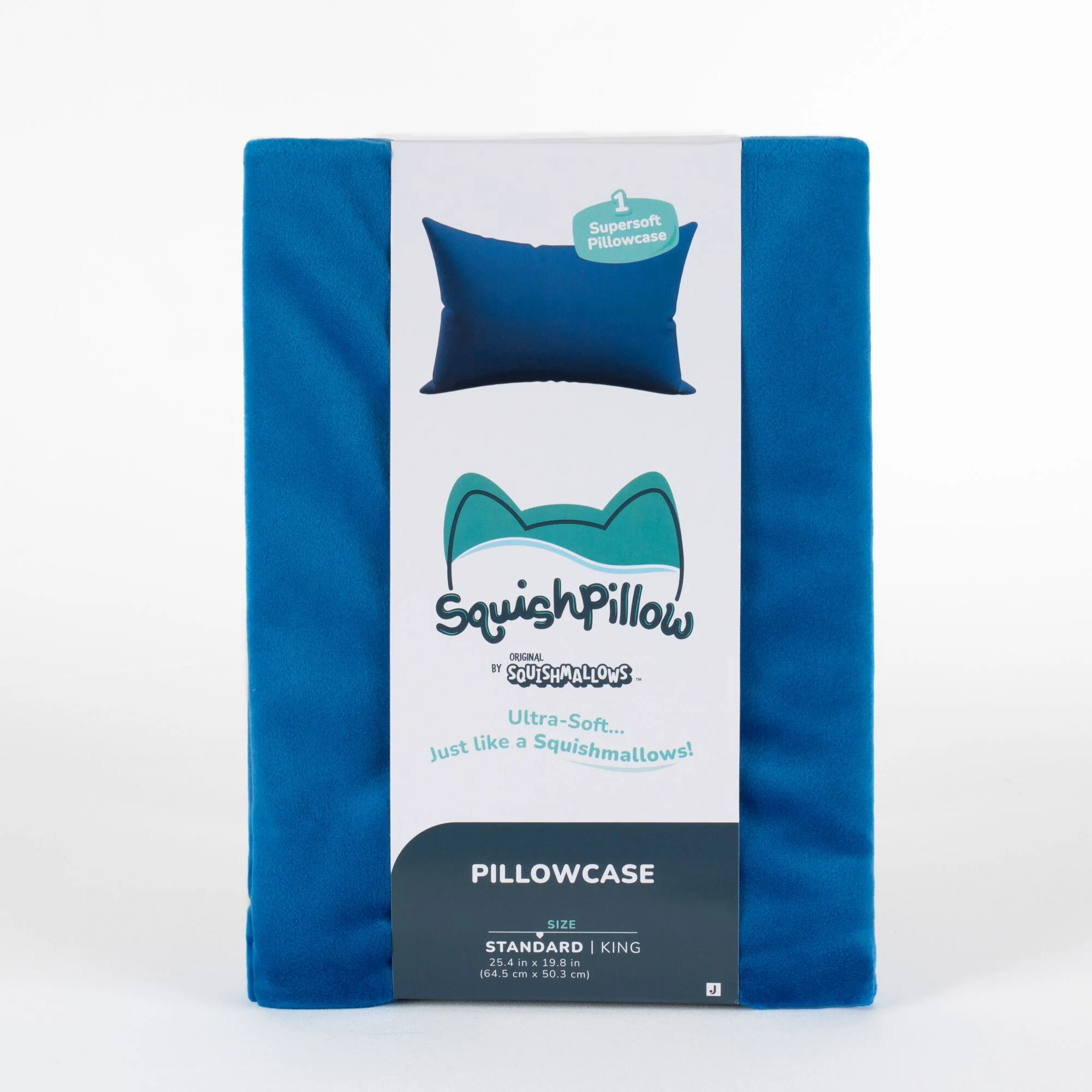 "Solid Slumber" Navy SquishPillow Pillowcase (Standard) - Image 2
