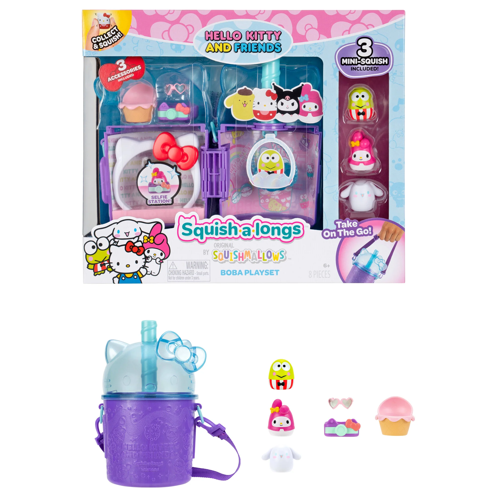 Squish-a-longs Hello Kitty and Friends Hello Kitty Boba Playset - Image 15