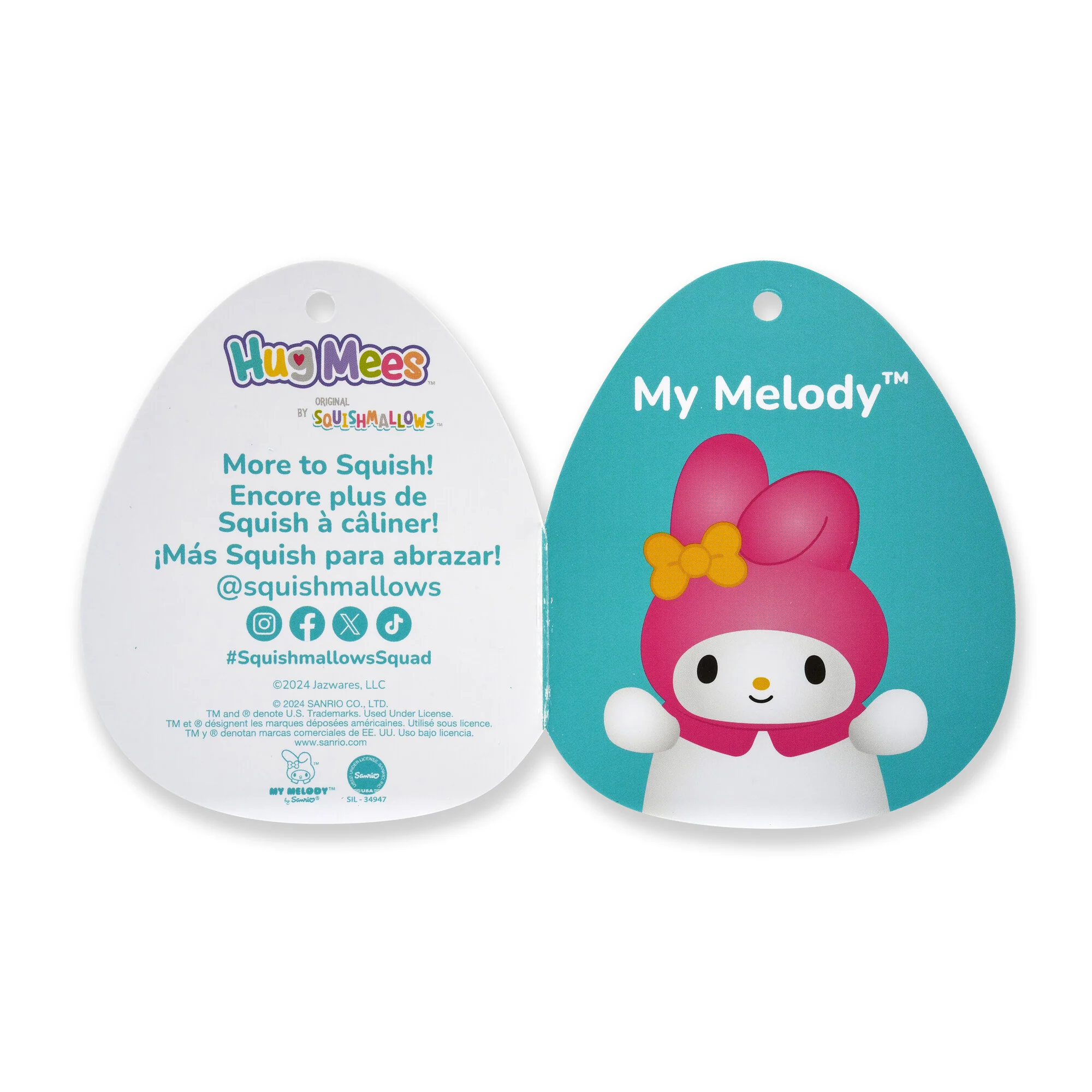 Hello Kitty and Friends 10-Inch My Melody HugMees - Image 6