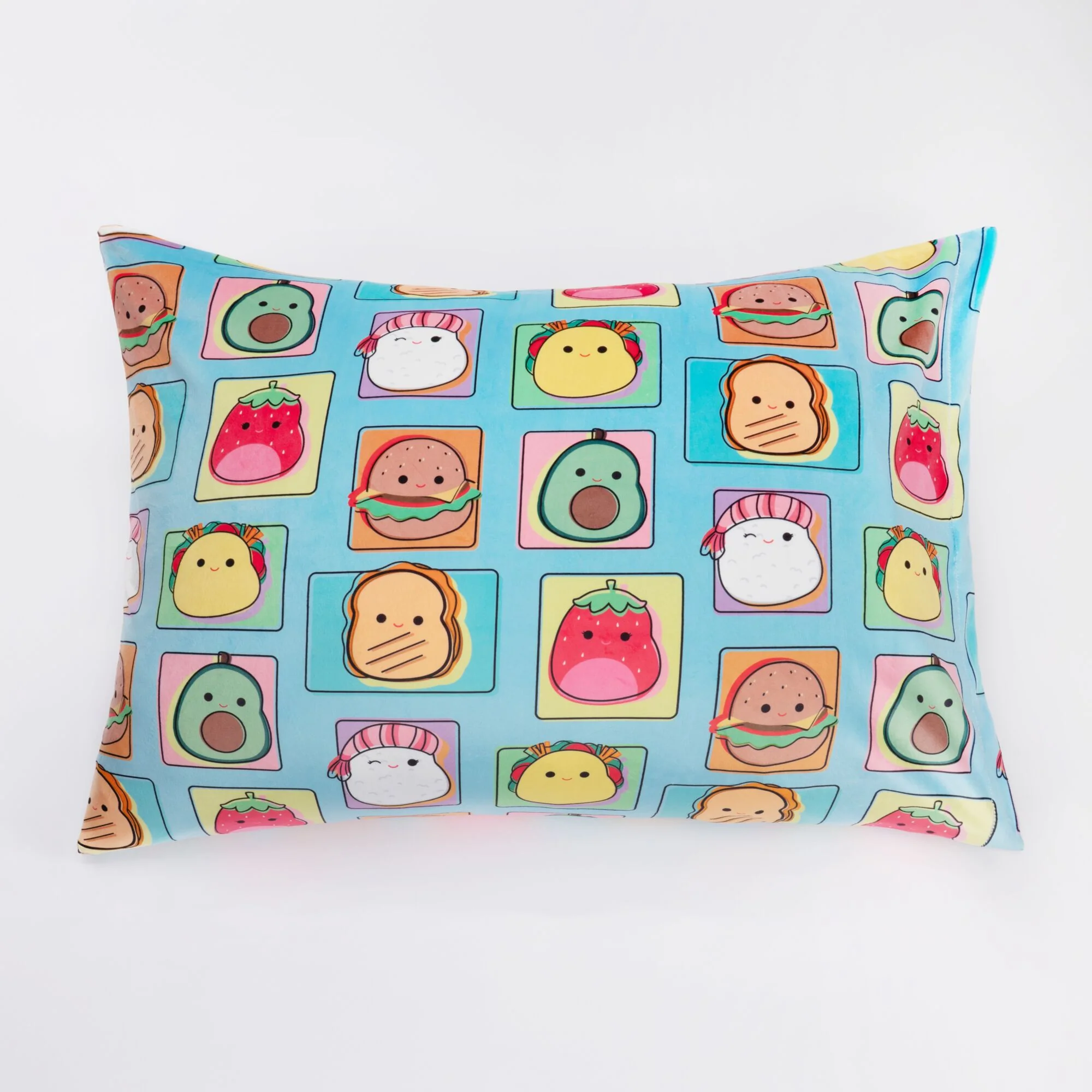 “Total Foodies” Teal SquishPillow Pillowcase (Standard)